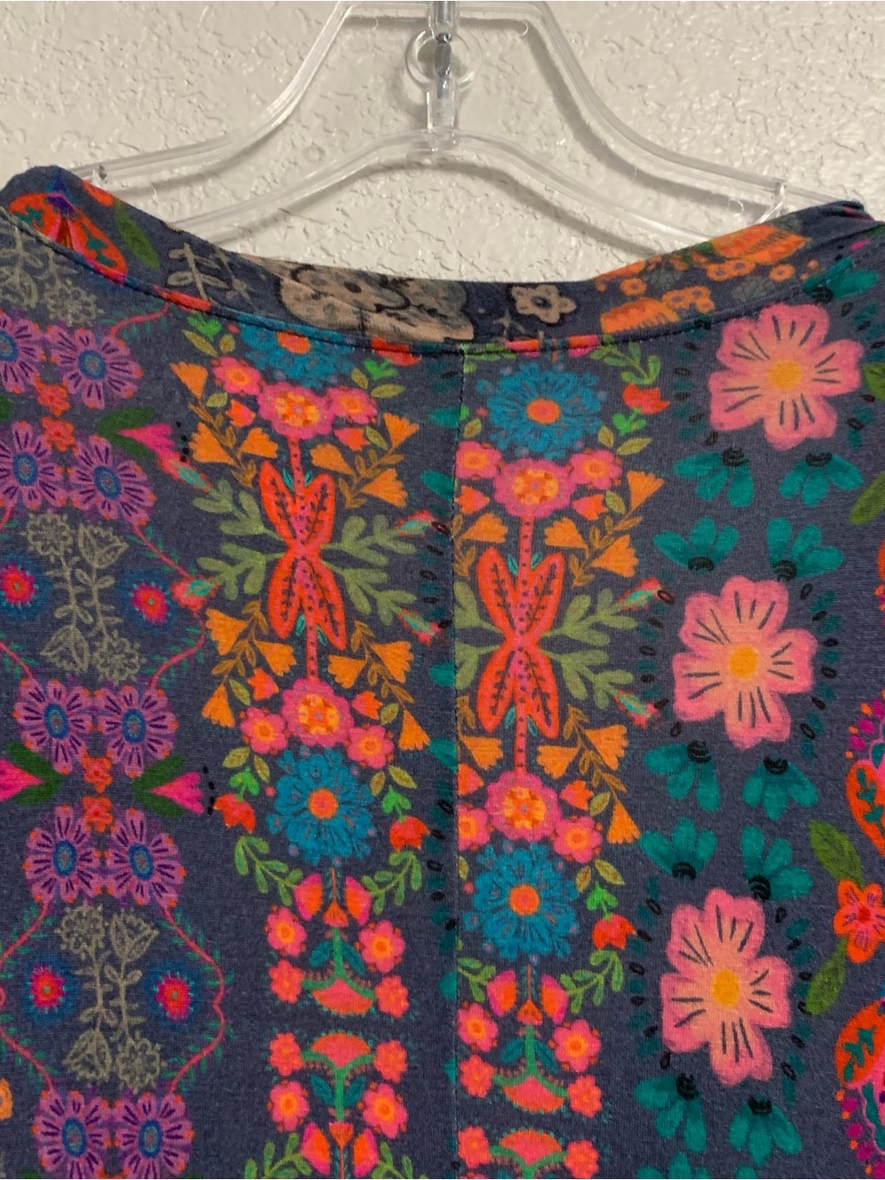 Natural Life Maxi Dress Size M Boho Festival Floral Jersey Short Sleeve Scoop - Picture 9 of 13